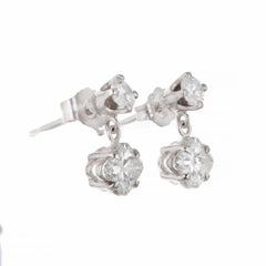 Peter Suchy 1.27 Carat Diamond Platinum Dangle Earrings