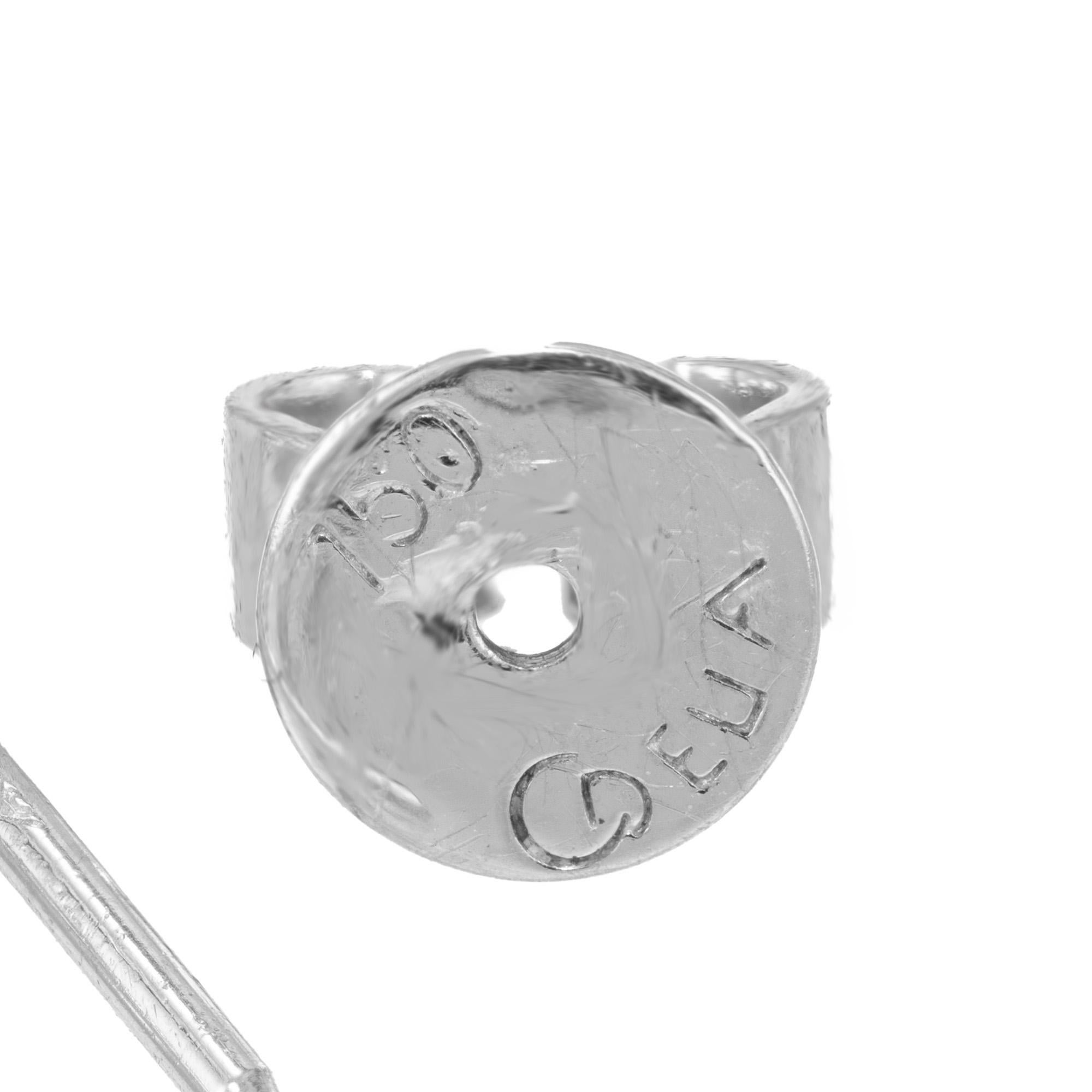 Ohrstecker aus Weißgold mit 1,28 Karat rundem Diamant-Halo von Peter Suchy Damen
