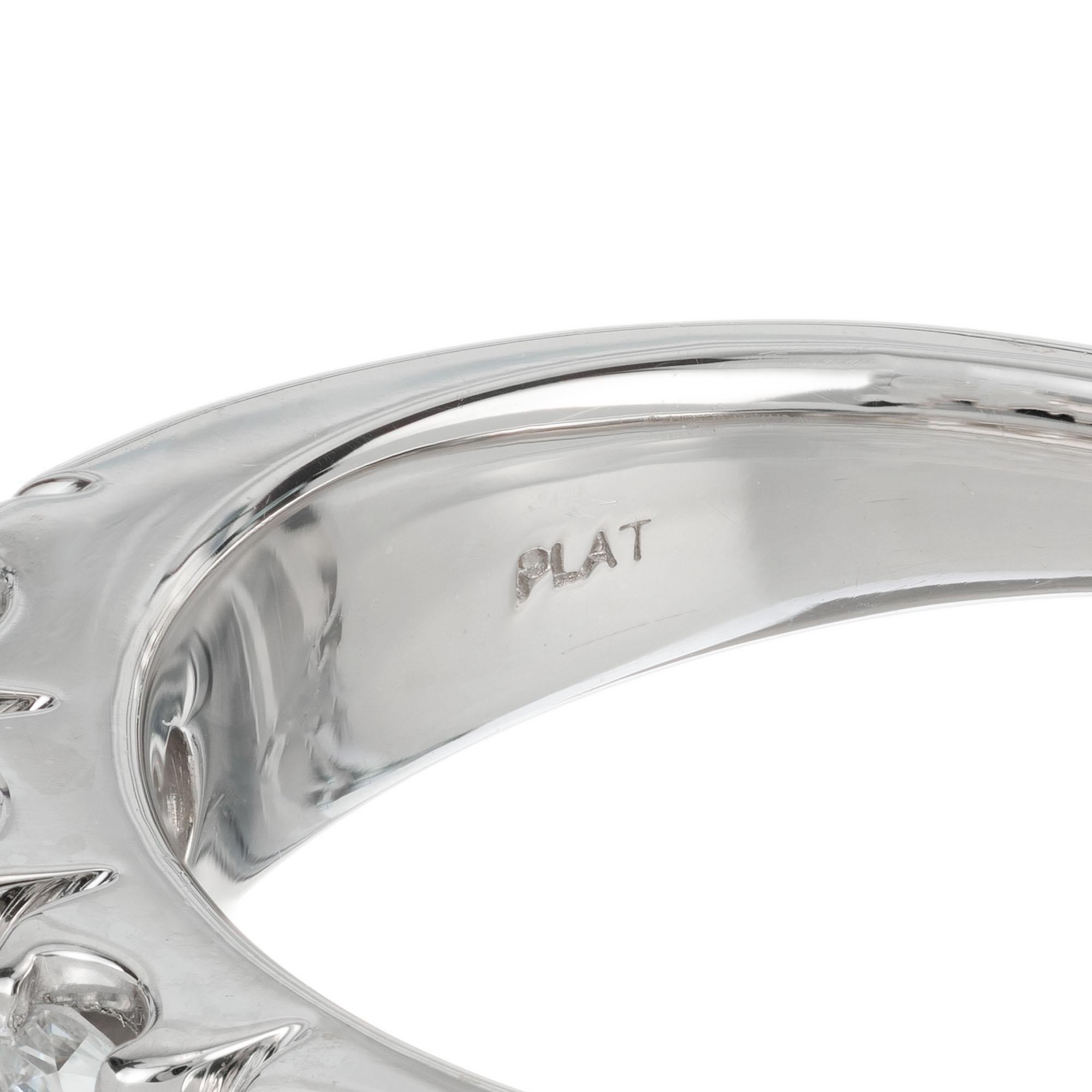 Women's Peter Suchy 1.37 Carat Diamond Platinum Wedding Band Ring For Sale
