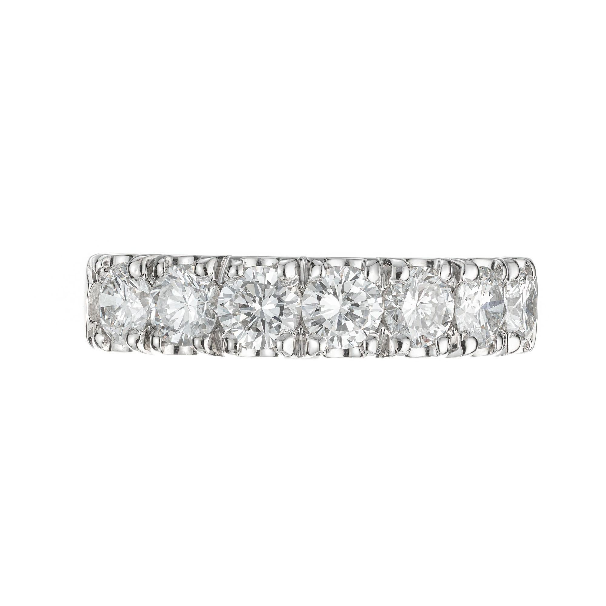 Peter Suchy 1.37 Carat Diamond Platinum Wedding Band Ring For Sale 1