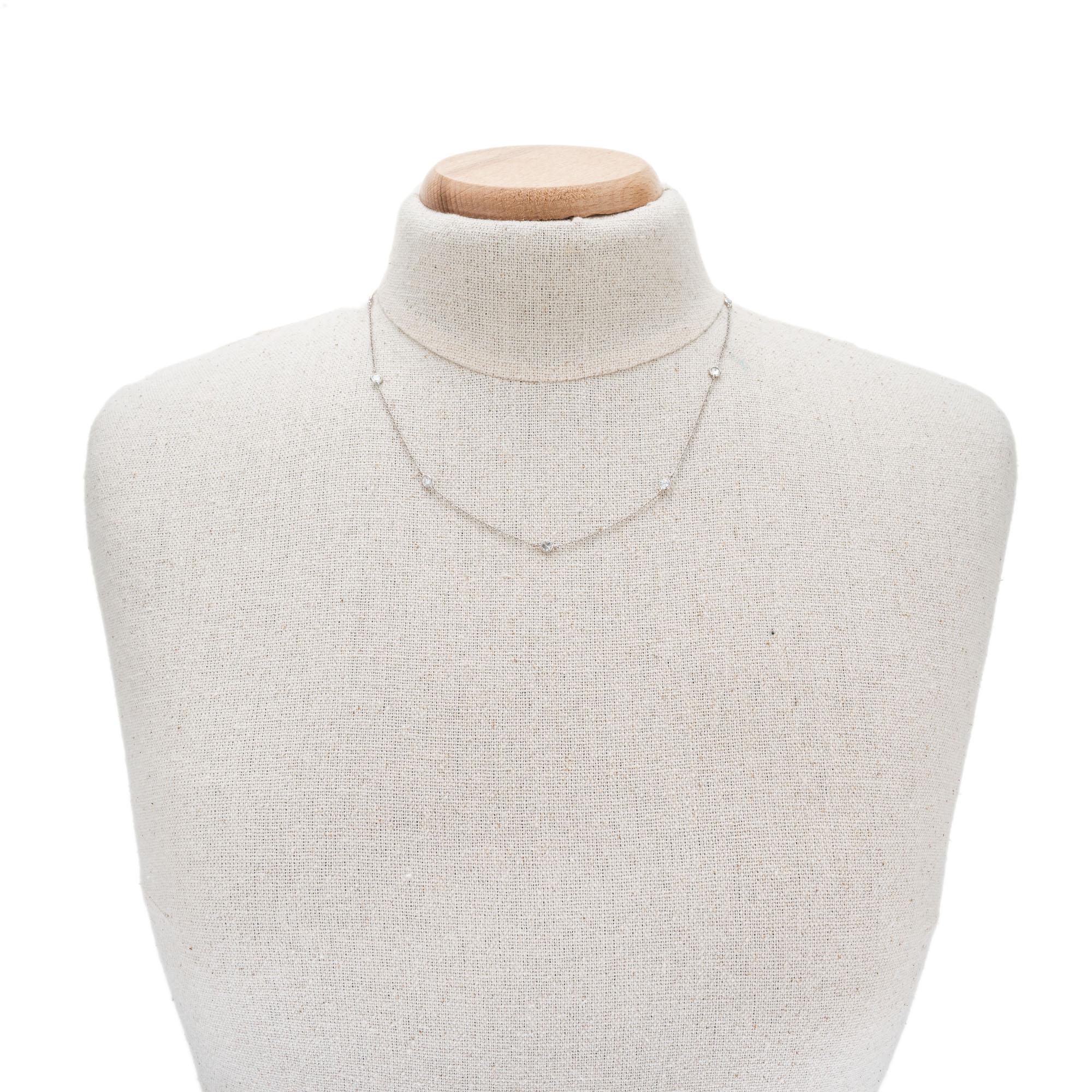 Peter Suchy Collier en or blanc avec diamants de 1,40 carat par Yard Pour femmes en vente