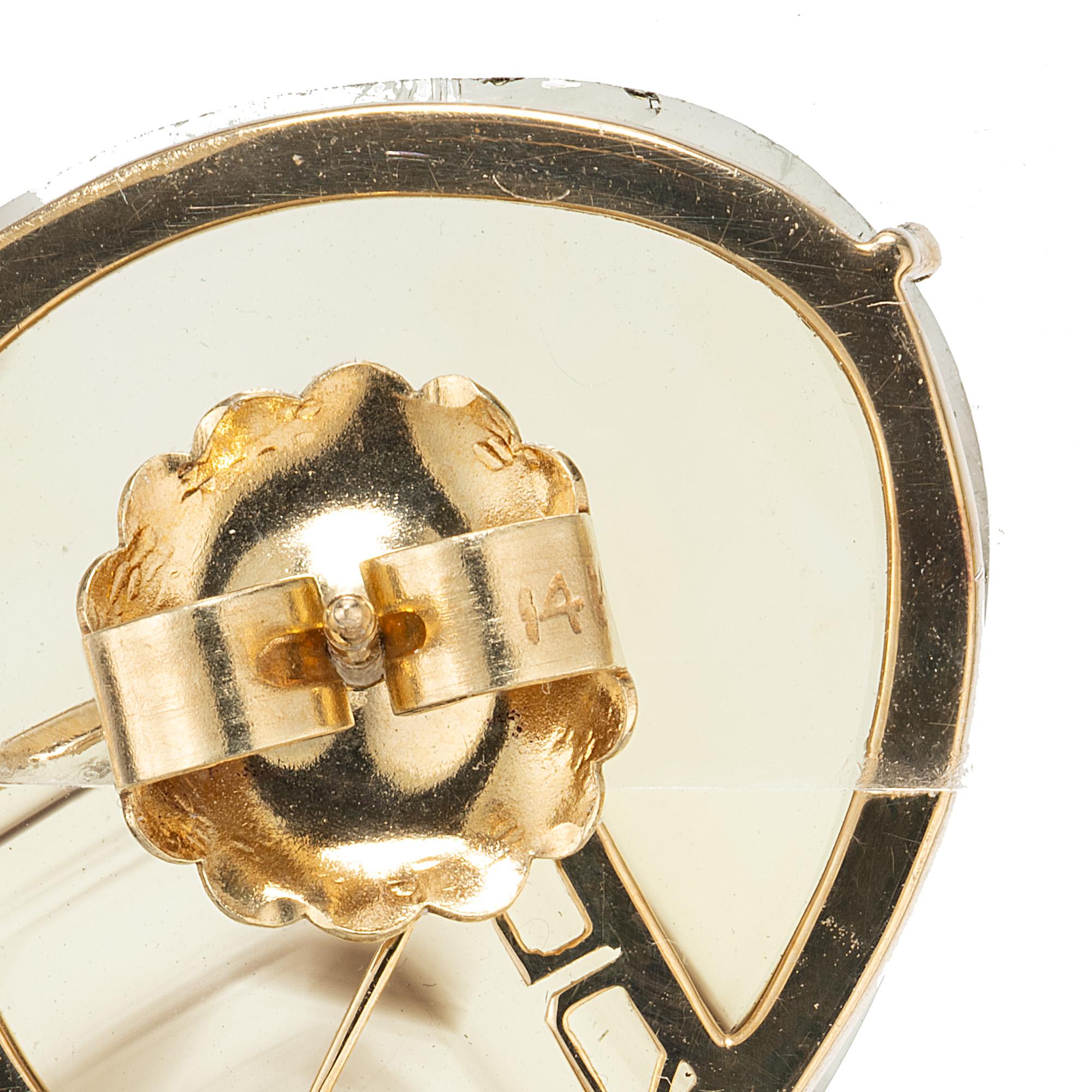 Pendants d'oreilles Peter Suchy en or jaune 143.6 carats avec quartz marquise poire Neuf - En vente à Stamford, CT