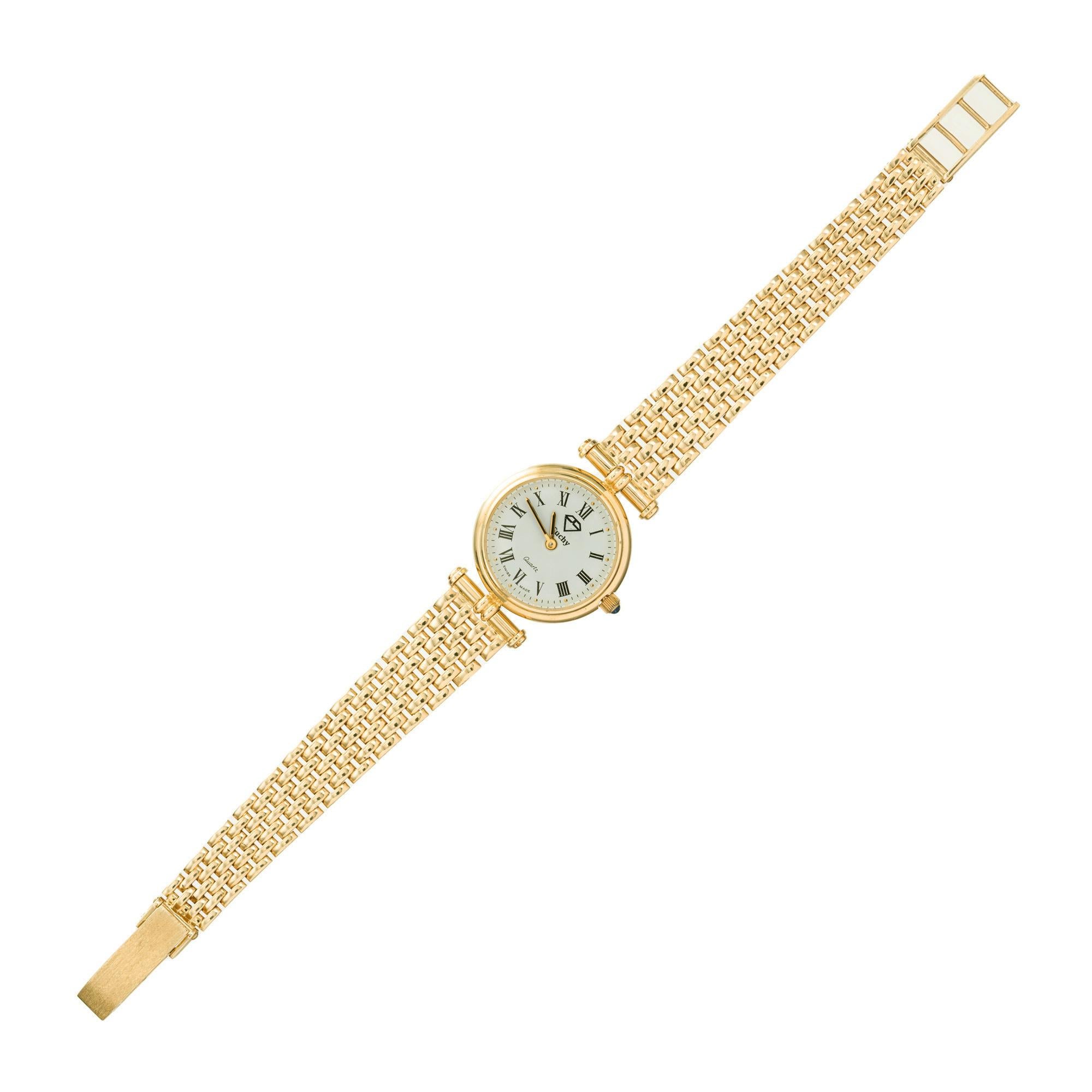 Orologio da polso al quarzo da donna in oro giallo 14k di Peter Suchy In condizioni Nuovo in vendita a Stamford, CT