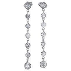 Peter Suchy 1.50 Carat Diamond Gold Dangle Drop Earrings