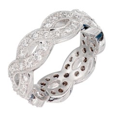Peter Suchy 1.50 Carat Diamond Platinum Infinity Band Ring