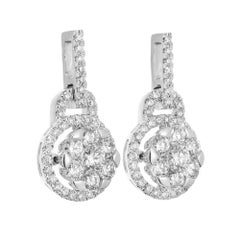 Peter Suchy 1.50 Carat Diamond White Gold Target Dangle Earrings