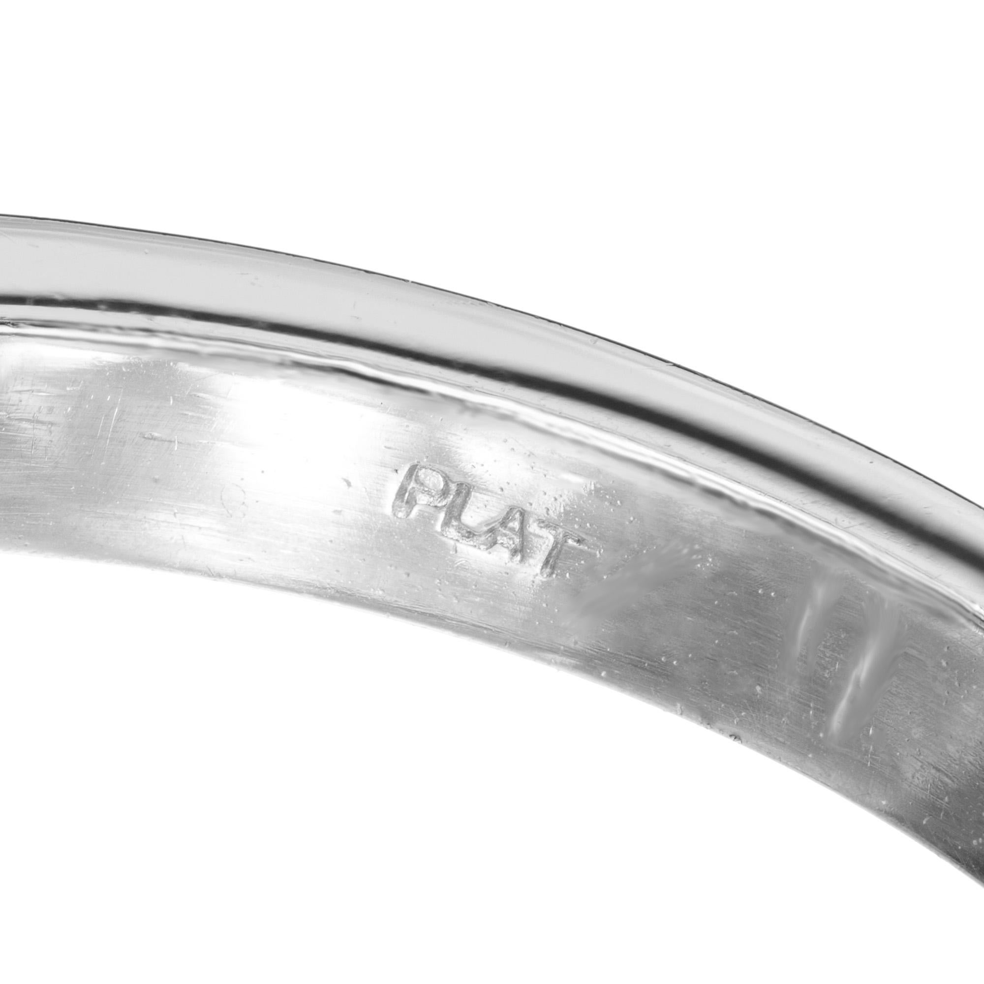 Peter Suchy 1.53 Carat Sapphire Diamond Platinum Three-Stone Engagement Ring For Sale 2