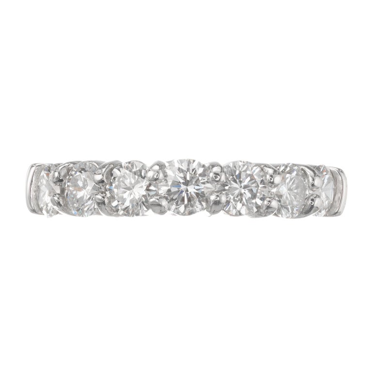 Peter Suchy 1.53 Carat Seven Diamond Platinum Wedding Band Ring For ...