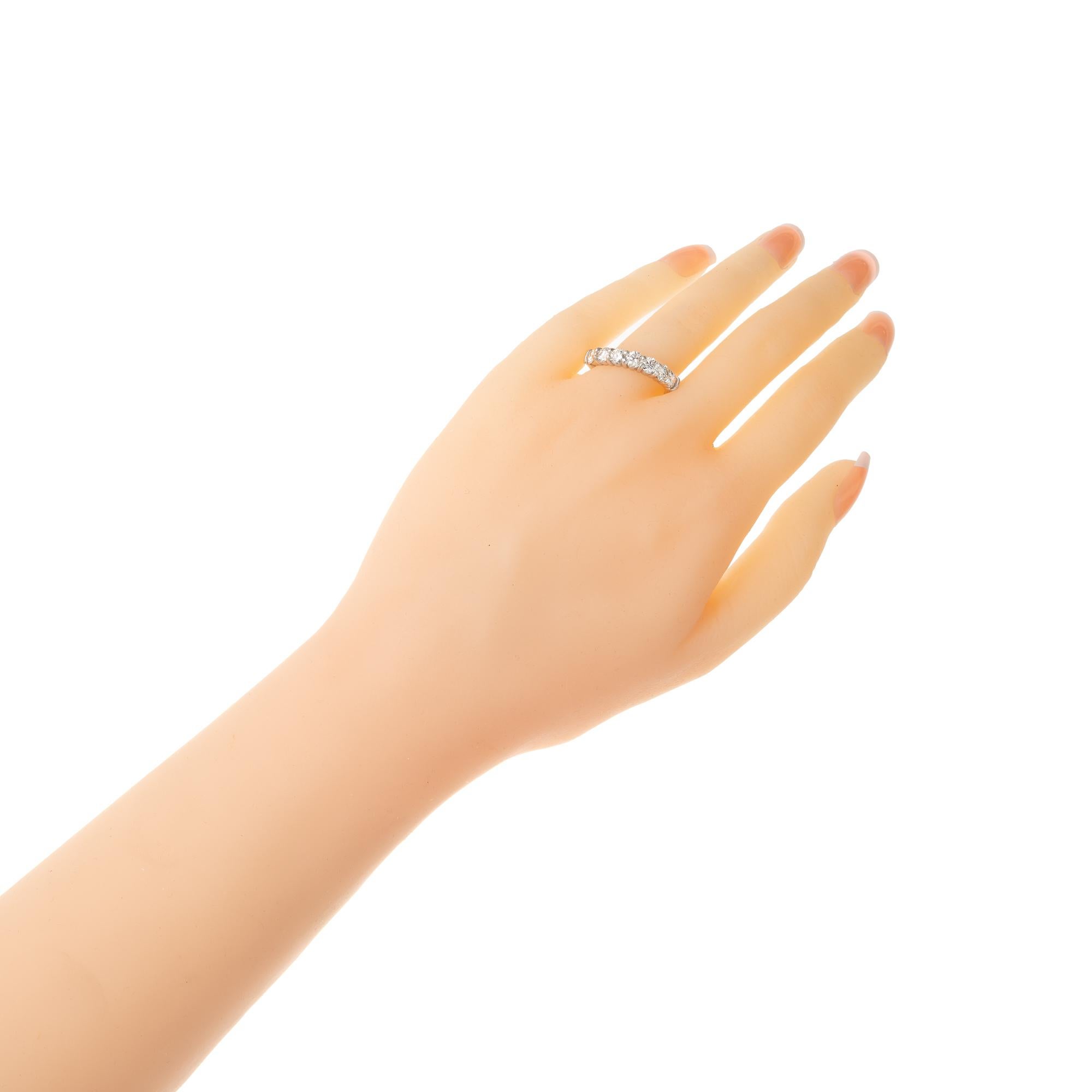 Women's Peter Suchy 1.53 Carat Seven Diamond Platinum Wedding Band Ring For Sale