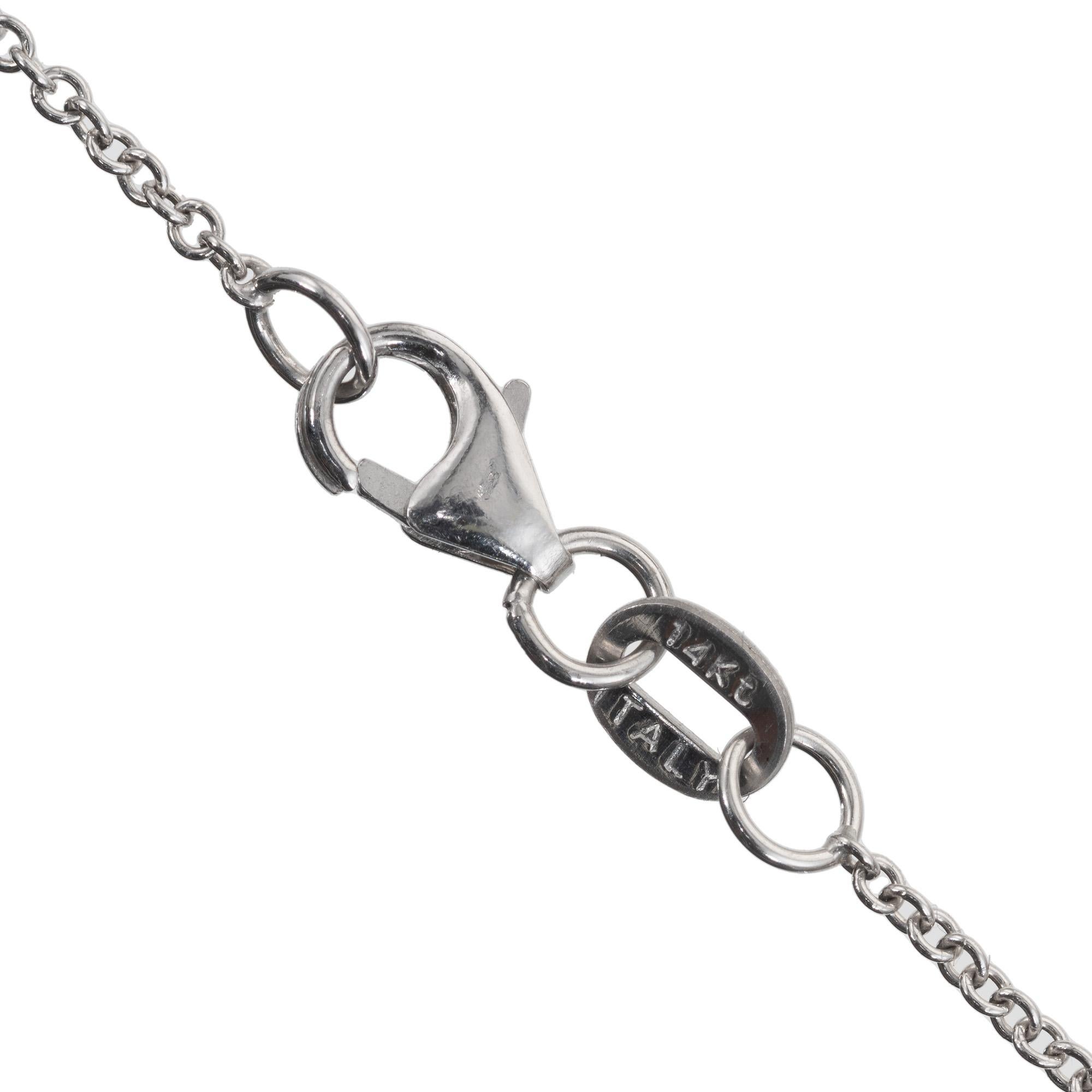 Women's Peter Suchy 15.31 Carat Pear Aquamarine Diamond White Gold Pendant Necklace  For Sale