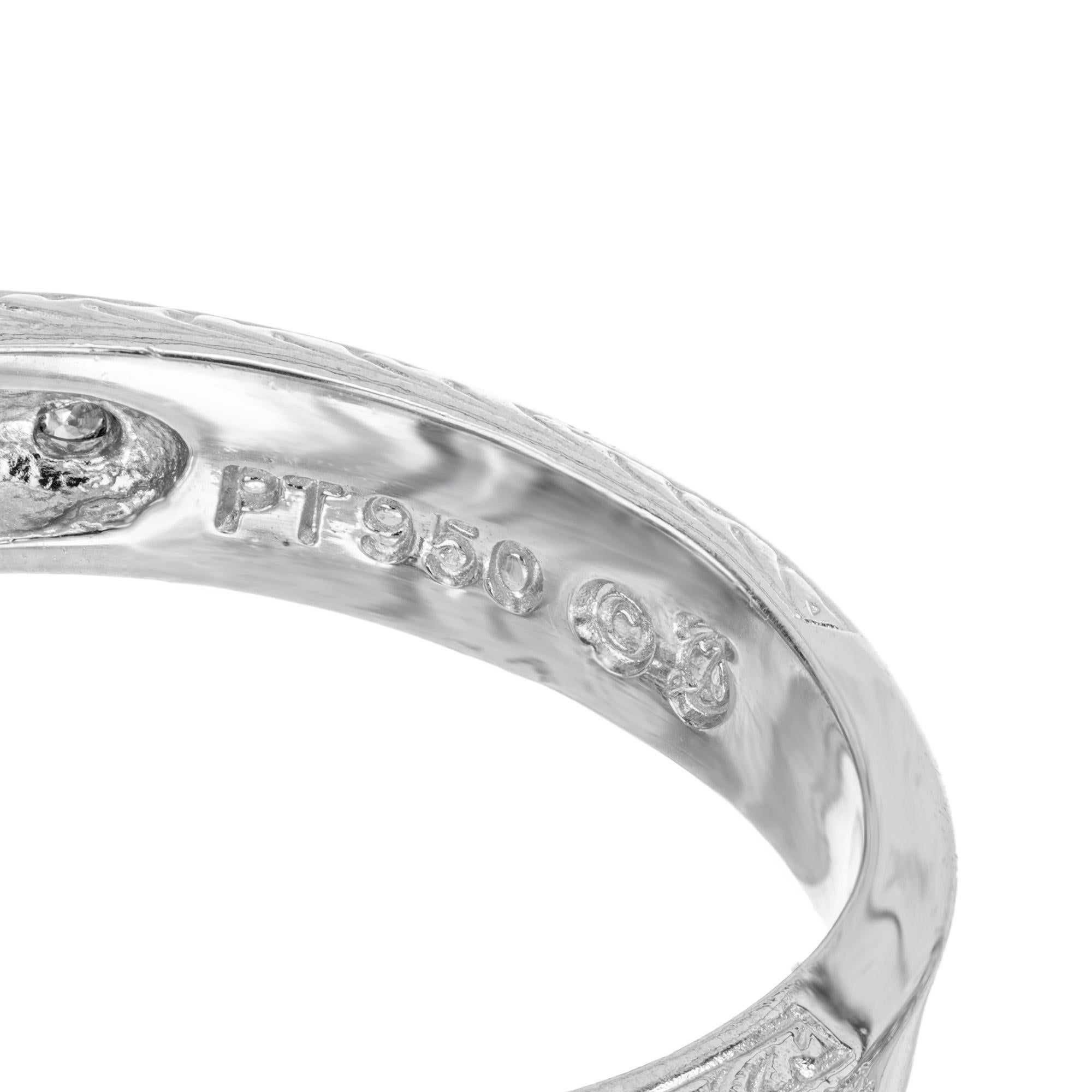 Verlobungsring aus Platin mit 1,55 Karat Diamant und rosa Saphir von Peter Suchy im Angebot 2
