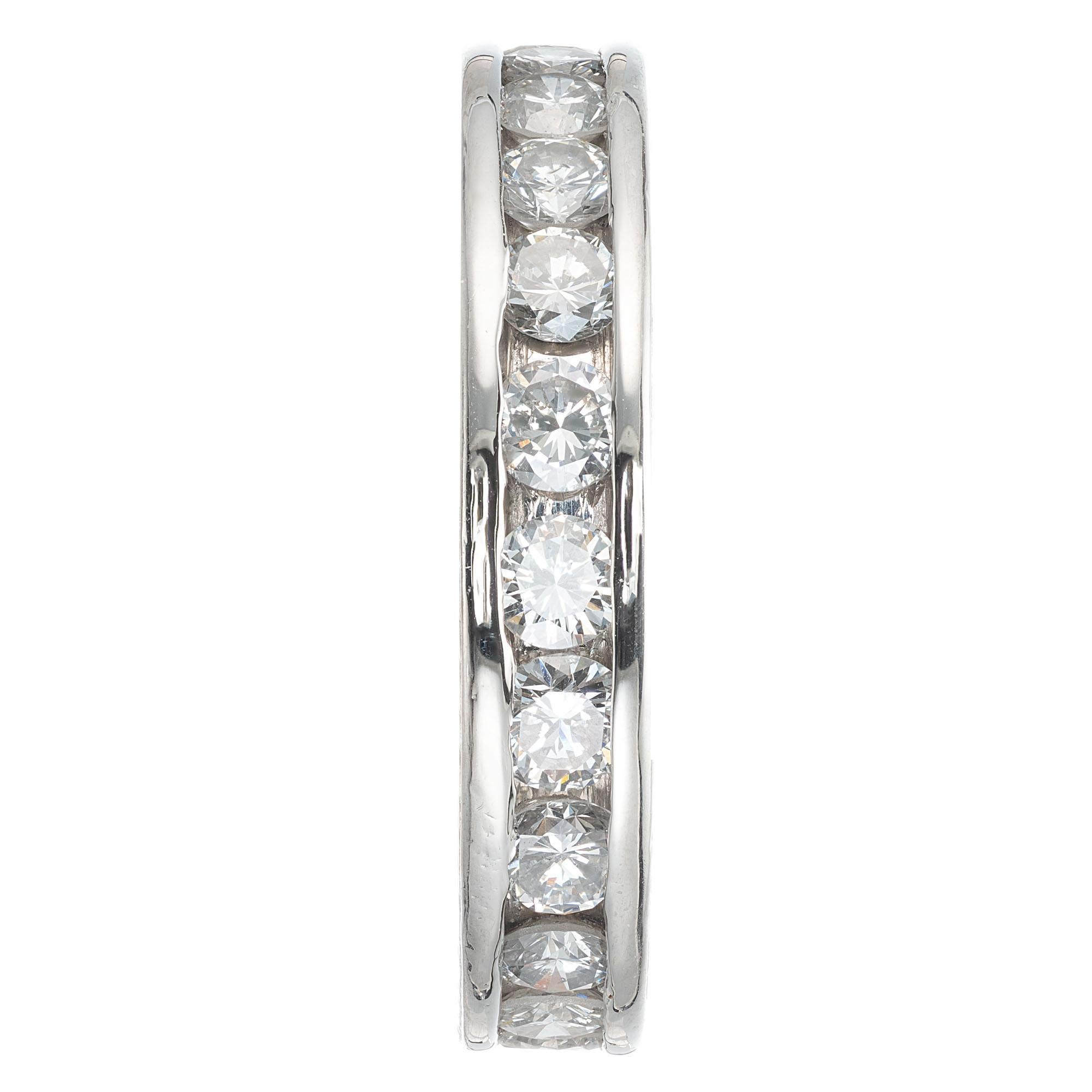 Women's Peter Suchy 1.55 Carat Diamond Platinum Eternity Wedding Band Ring For Sale