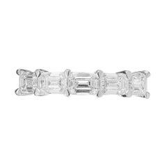 Peter Suchy 1.55 Carat Emerald Cut Diamond Platinum Wedding Band Ring