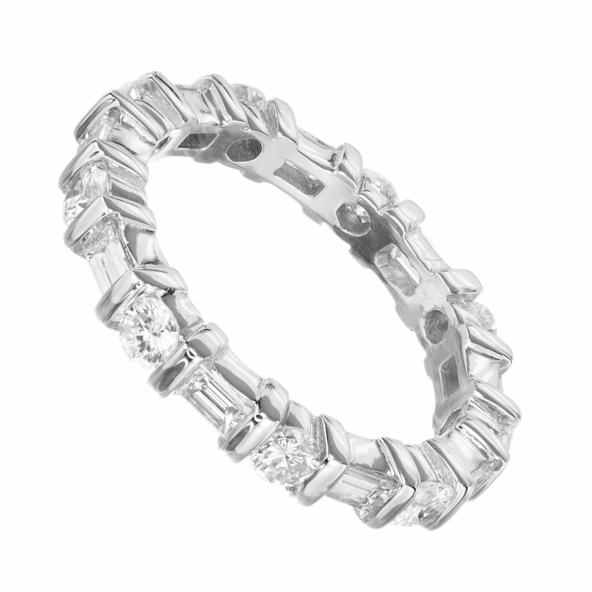 Peter Suchy 1.59 Carat Diamond White Gold Eternity Wedding Band Ring In New Condition For Sale In Stamford, CT