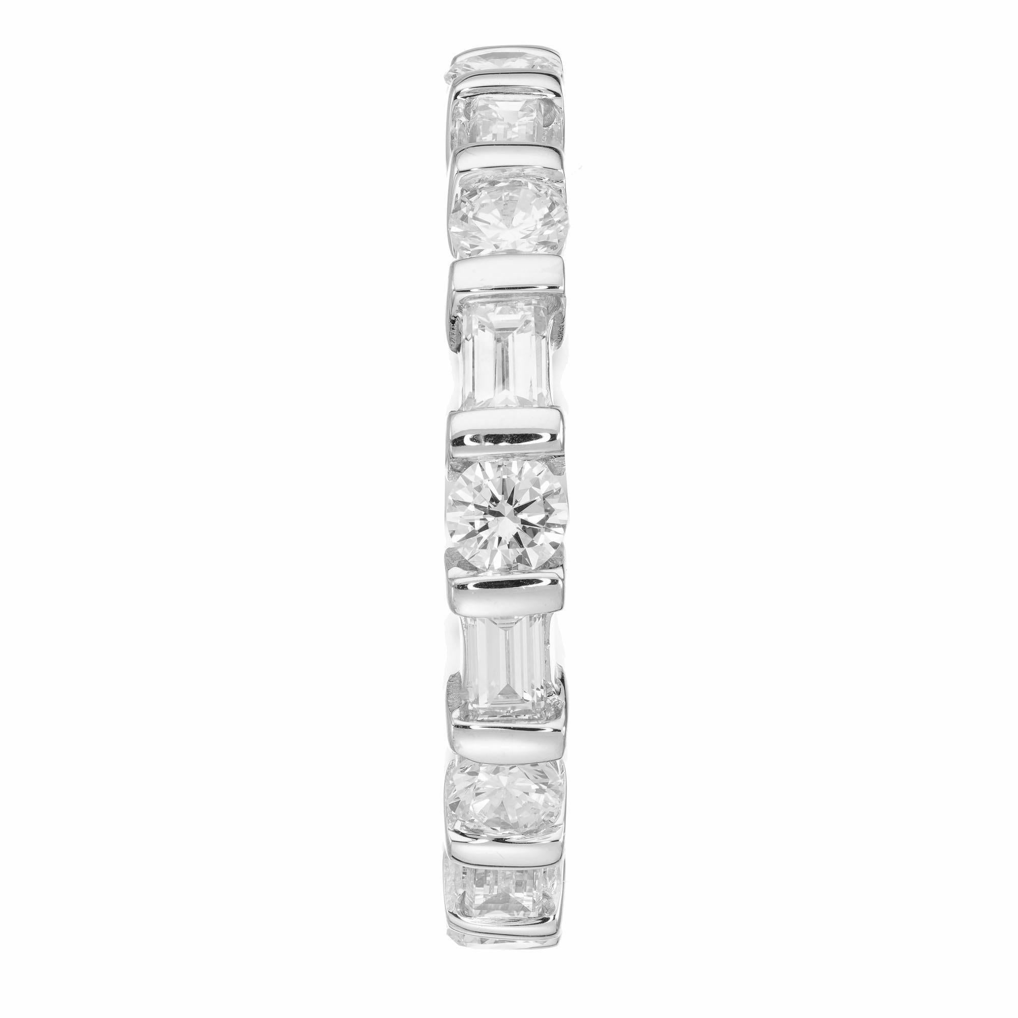 Women's Peter Suchy 1.59 Carat Diamond White Gold Eternity Wedding Band Ring For Sale