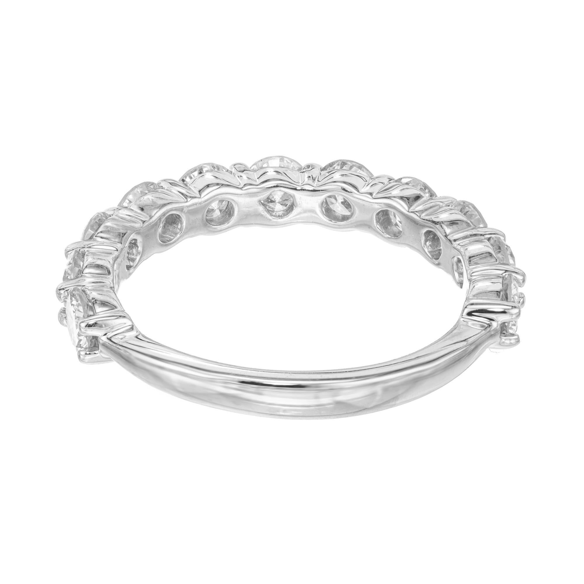 Women's Peter Suchy 1.67 Carat Round Diamond Platinum Wedding Band Ring For Sale