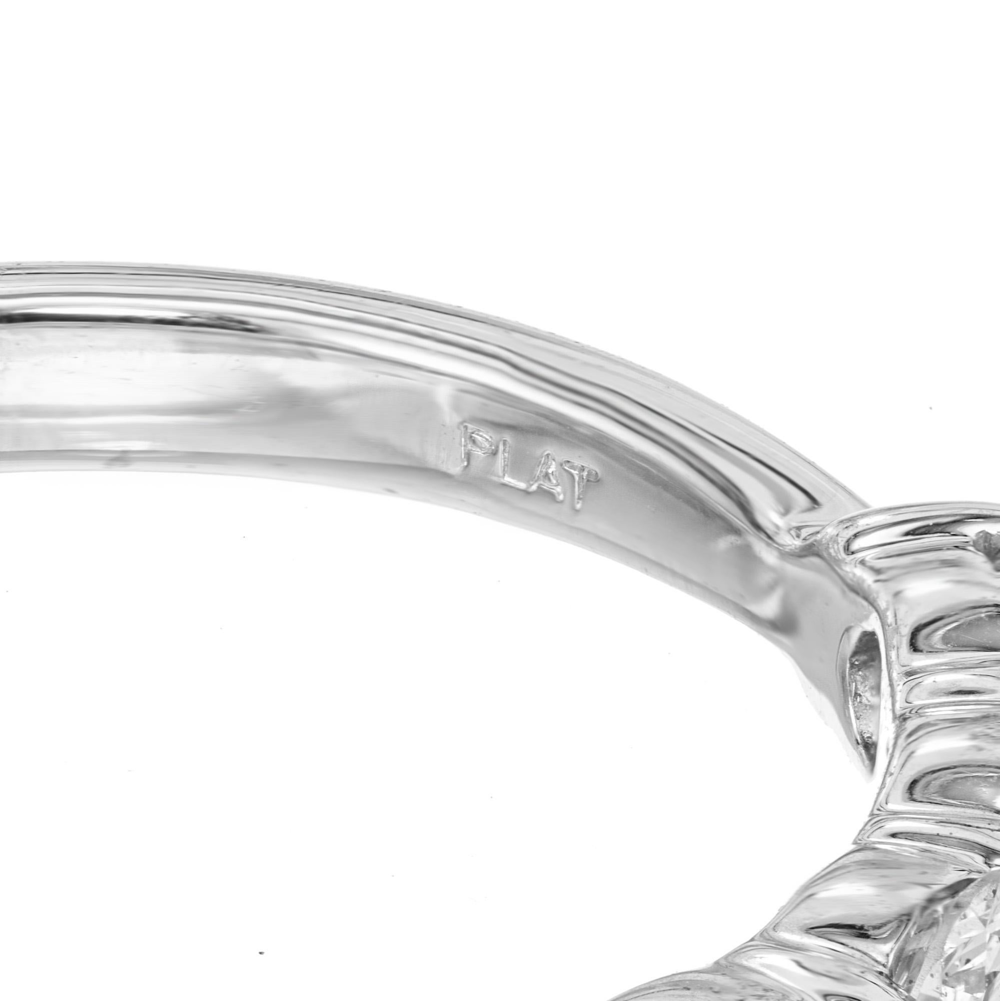 Peter Suchy 1.67 Carat Round Diamond Platinum Wedding Band Ring For Sale 1