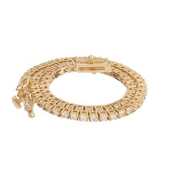 Peter Suchy 1.70 Carat Round Brilliant Cut Yellow Gold Tennis Bracelet