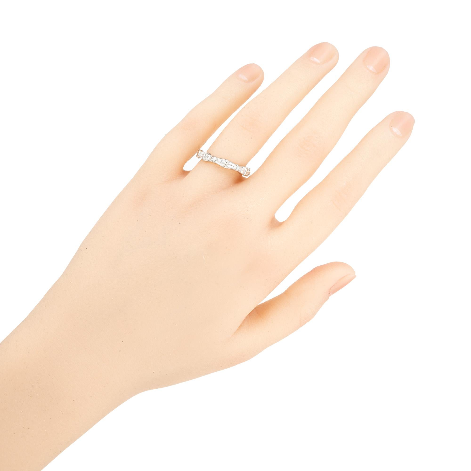 Women's Peter Suchy 1.75 Carat Baguette Diamond Platinum Eternity Wedding Band Ring For Sale