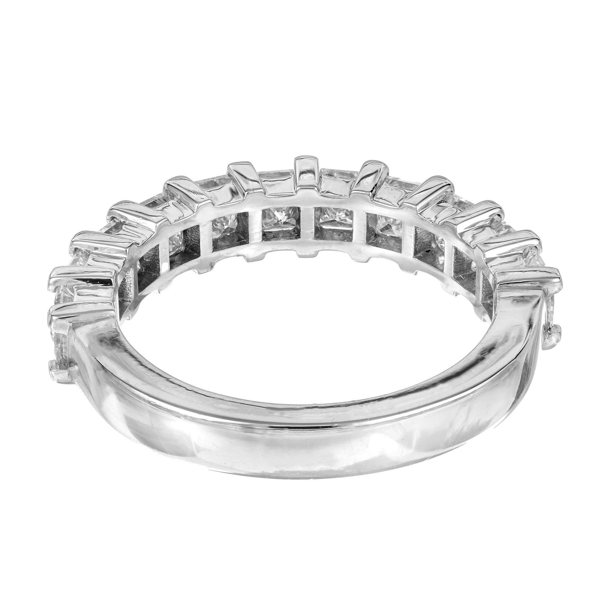 Peter Suchy 1.75 Carat Princess Cut Diamond Platinum Wedding Band Ring In Excellent Condition For Sale In Stamford, CT