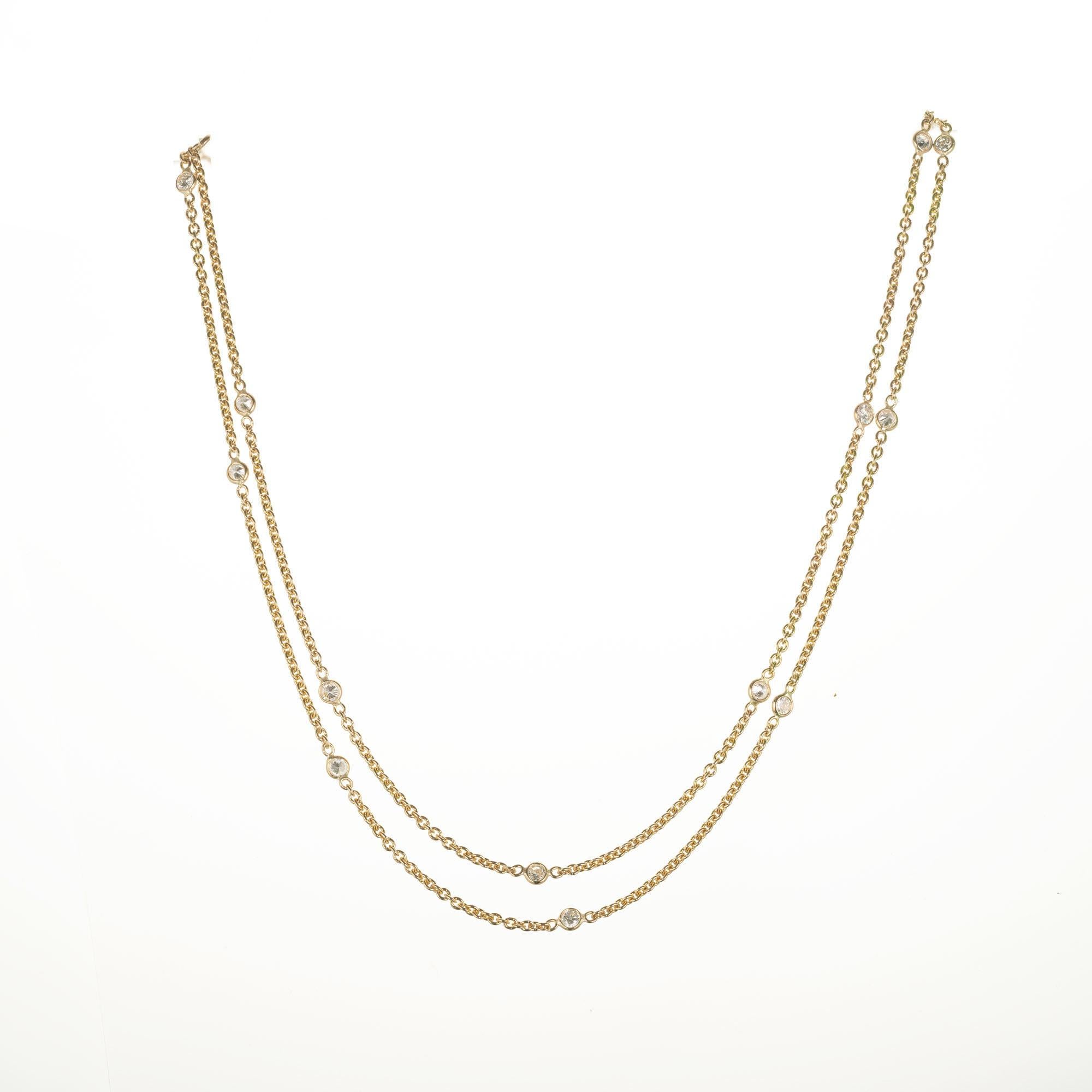 Gelbgold-Halskette von Peter Suchy mit 1,80 Karat Diamant By The Yard Damen im Angebot