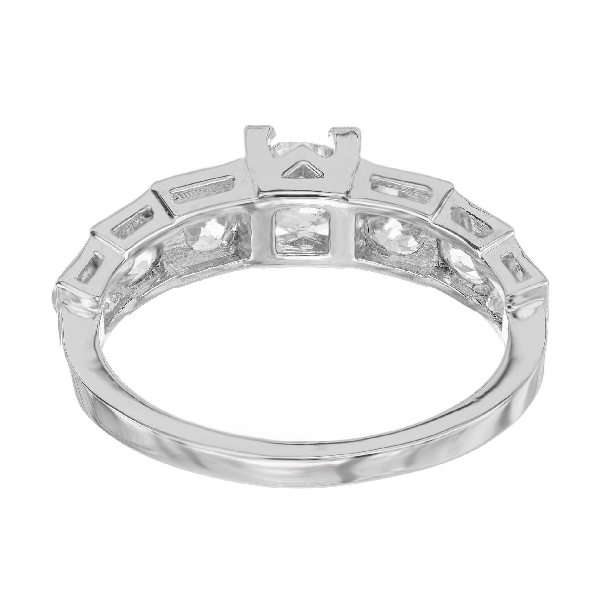 Women's Peter Suchy 1.82 Carat Old Mine Diamond Platinum Engagement Ring For Sale