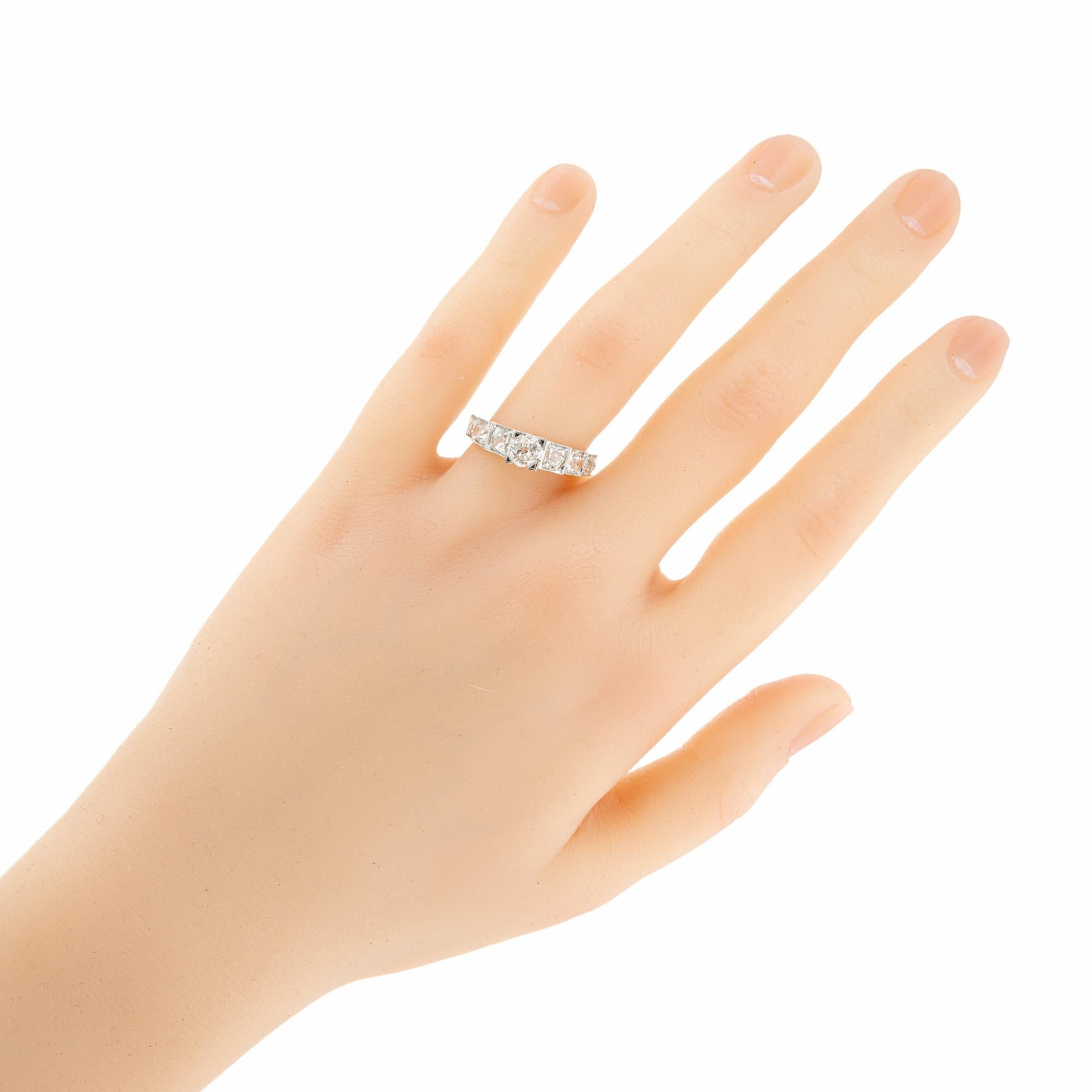 Peter Suchy 1.82 Carat Old Mine Diamond Platinum Engagement Ring For Sale 2