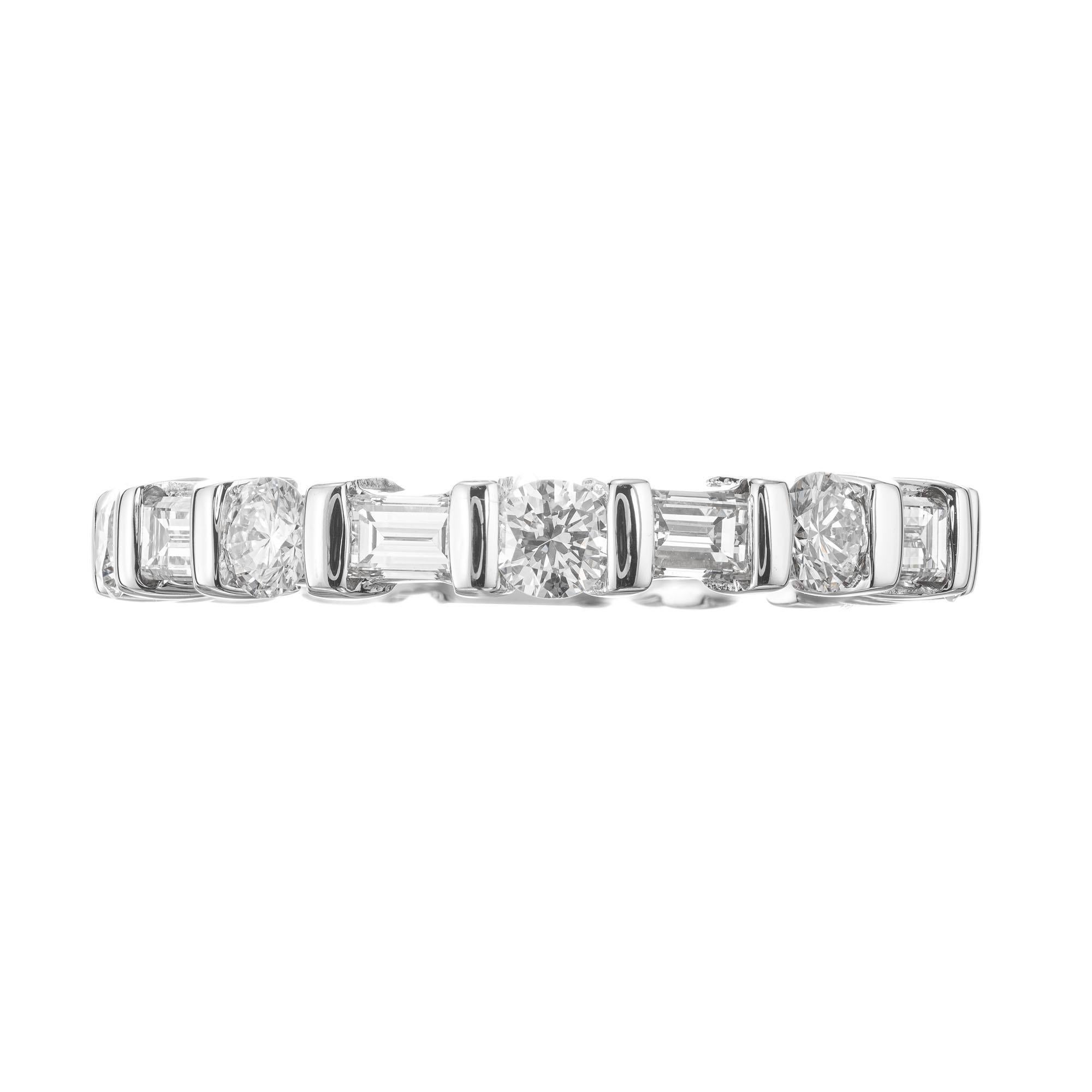 Peter Suchy 1.83 Carat Diamond White Gold Eternity Band Wedding Ring In New Condition For Sale In Stamford, CT