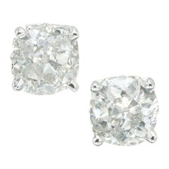 Peter Suchy 1.85 Carat Diamond White Gold Stud Earrings