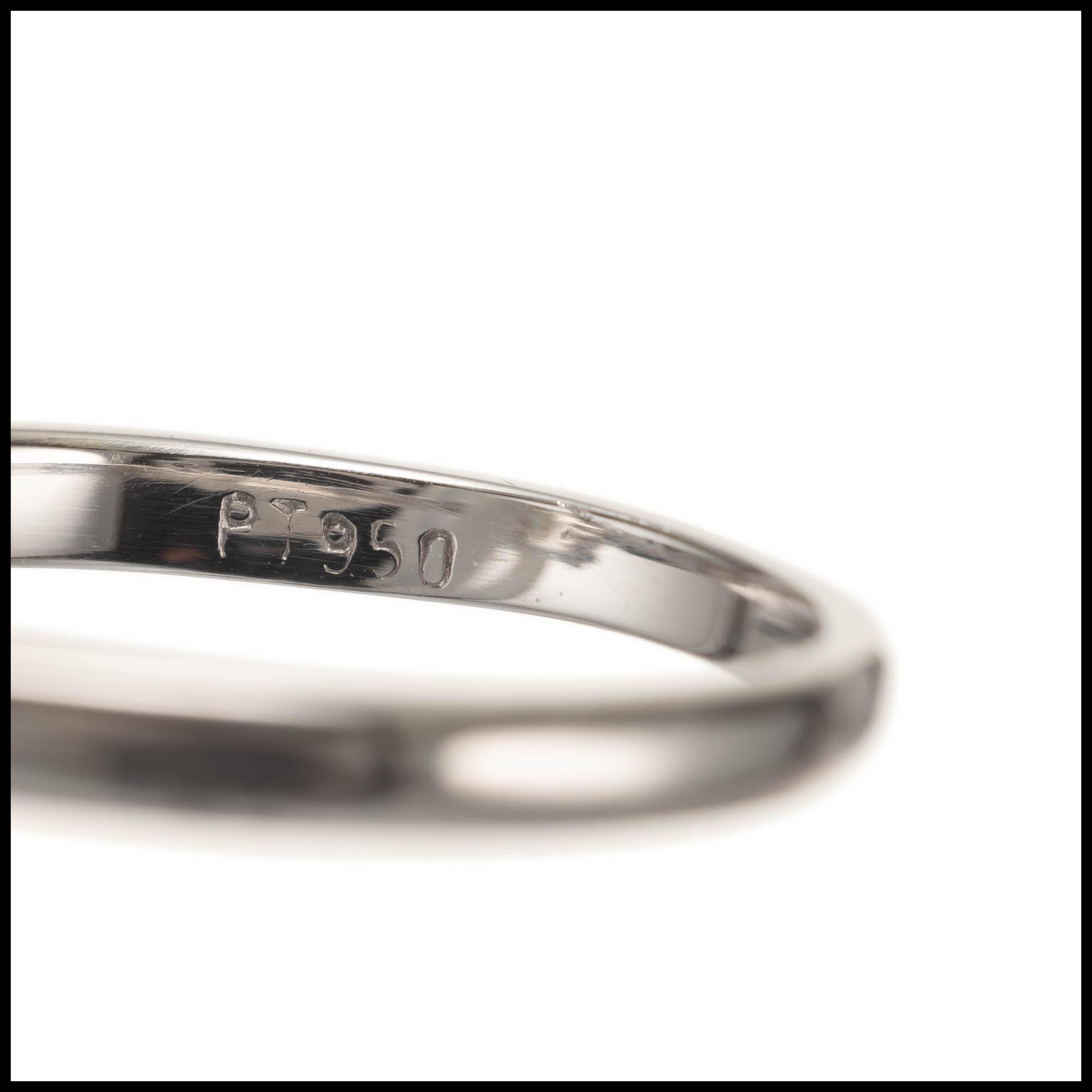 Women's Peter Suchy 1.88 Carat Diamond Platinum Three-Stone Engagement Ring For Sale