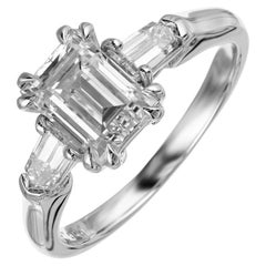 Peter Suchy 1.88 Carat Diamond Platinum Three-Stone Engagement Ring