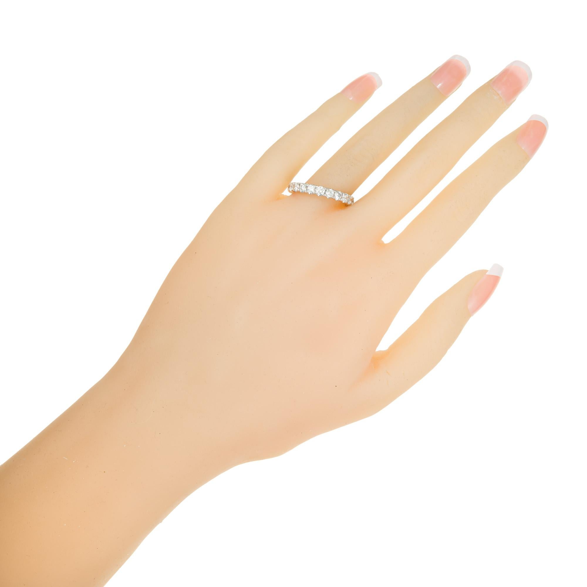 Women's Peter Suchy 1.97 Carat Round Diamond Platinum Eternity Wedding Band Ring For Sale