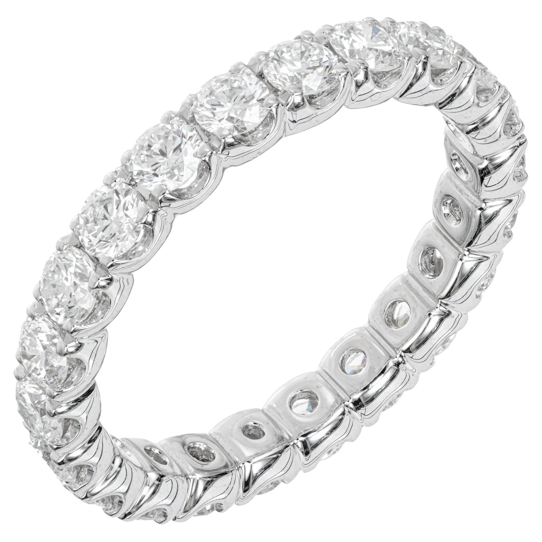 Peter Suchy 1.97 Carat Round Diamond Platinum Eternity Wedding Band Ring