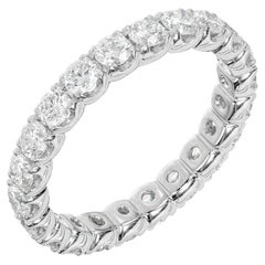 Alliance d'éternité Peter Suchy en platine et diamants ronds de 1,97 carat 