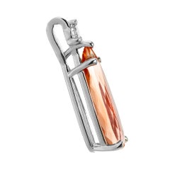 Peter Suchy 1.98 Carat Pear Topaz Diamond Platinum Pendant