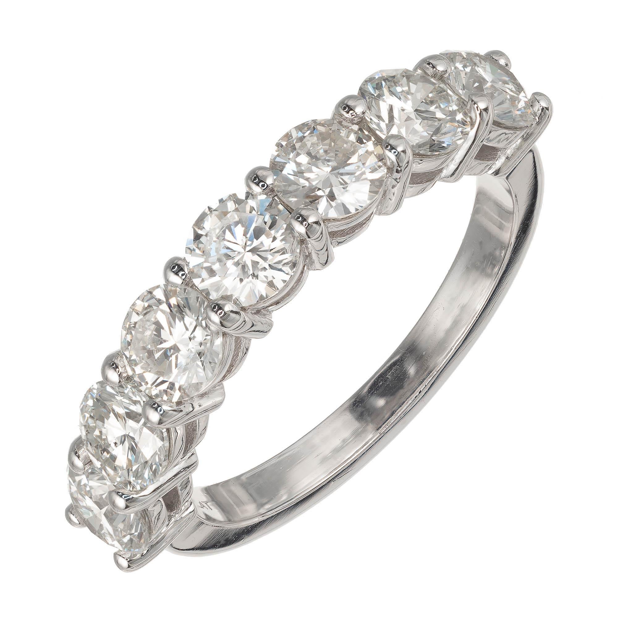 Peter Suchy 1.98 Carat Seven Diamond Platinum Wedding Band Ring