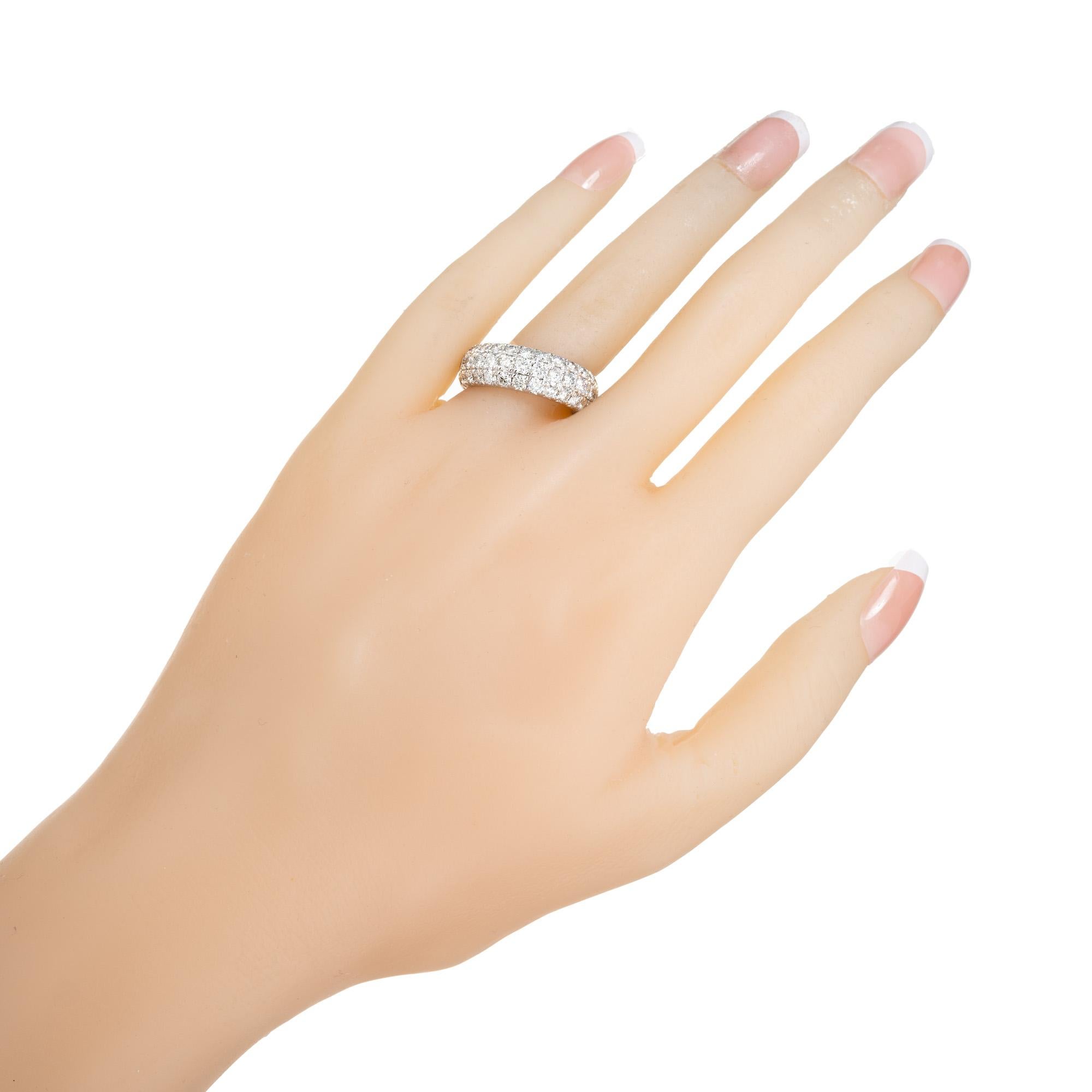 Women's Peter Suchy 2.00 Carat Diamond White Gold Band Ring  For Sale