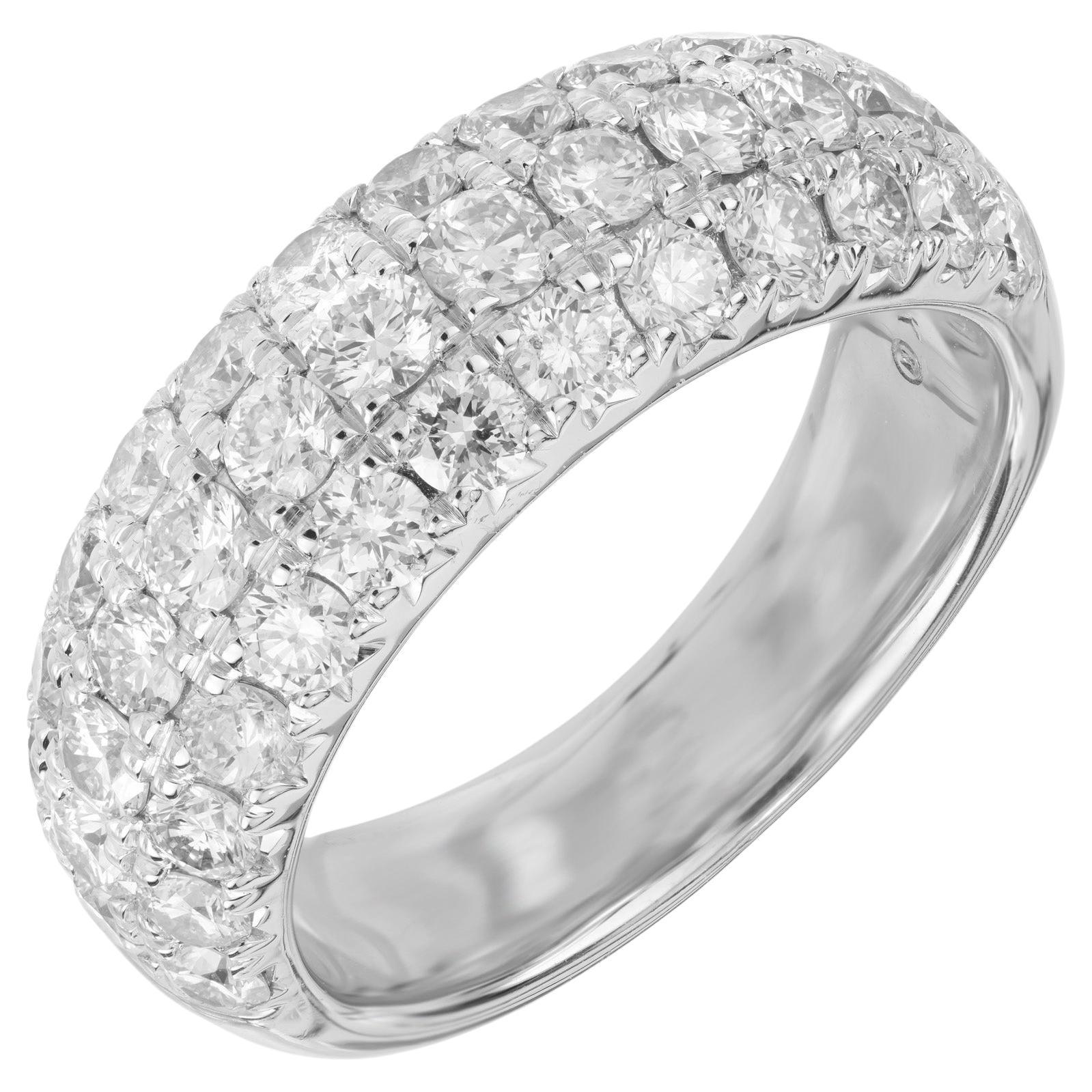 Peter Suchy 2.00 Carat Diamond White Gold Band Ring  For Sale