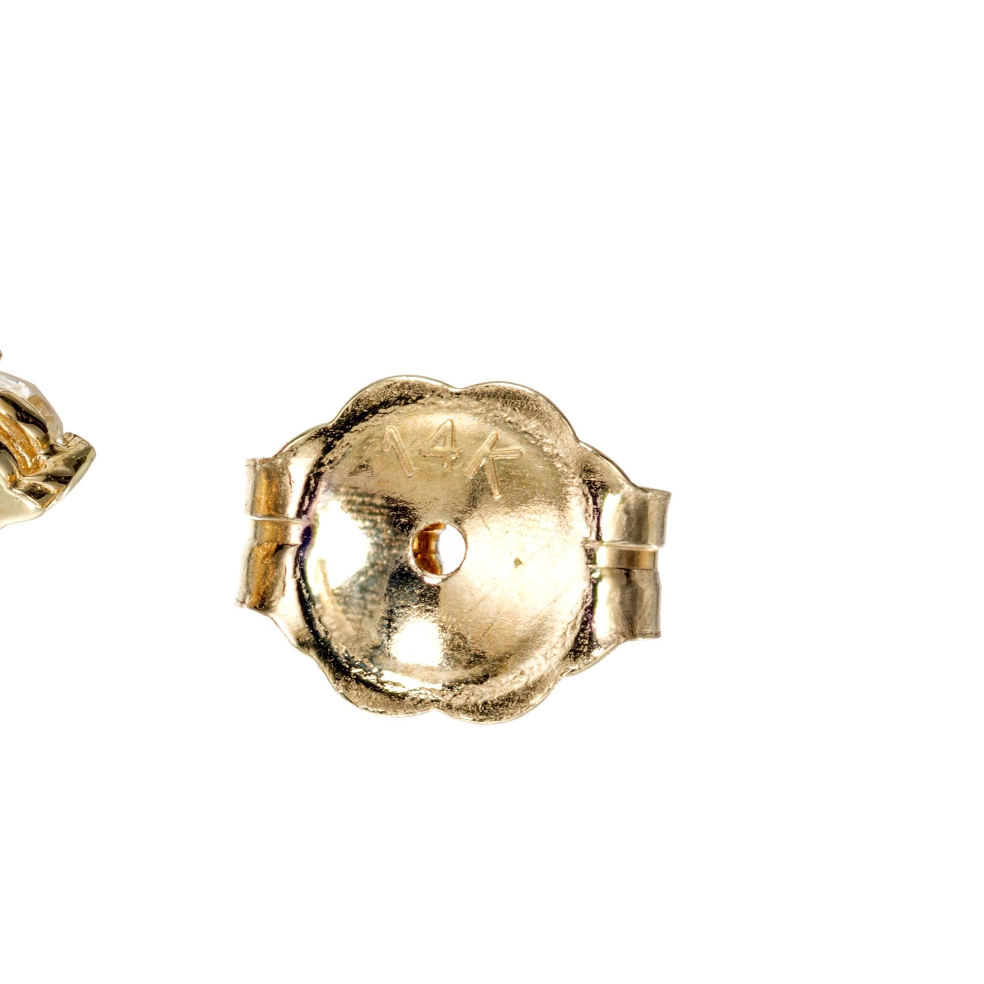 Peter Suchy Boucles d'oreilles en or jaune avec grenat de 2,00 carats et diamants Pour femmes en vente