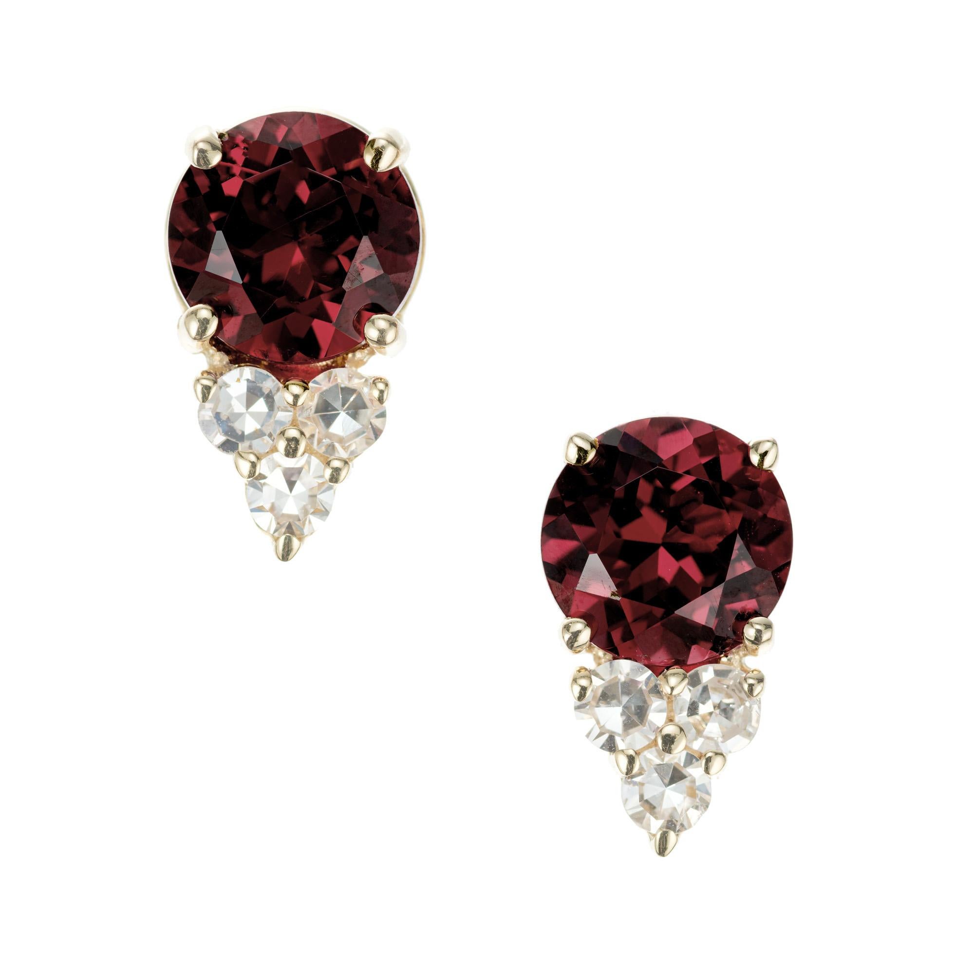 Rhodolite Garnet Earrings - 195 For Sale on 1stDibs | rhodolite