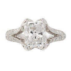 Peter Suchy 2.00 Carat Radiant Cut Diamond Platinum Engagement Ring