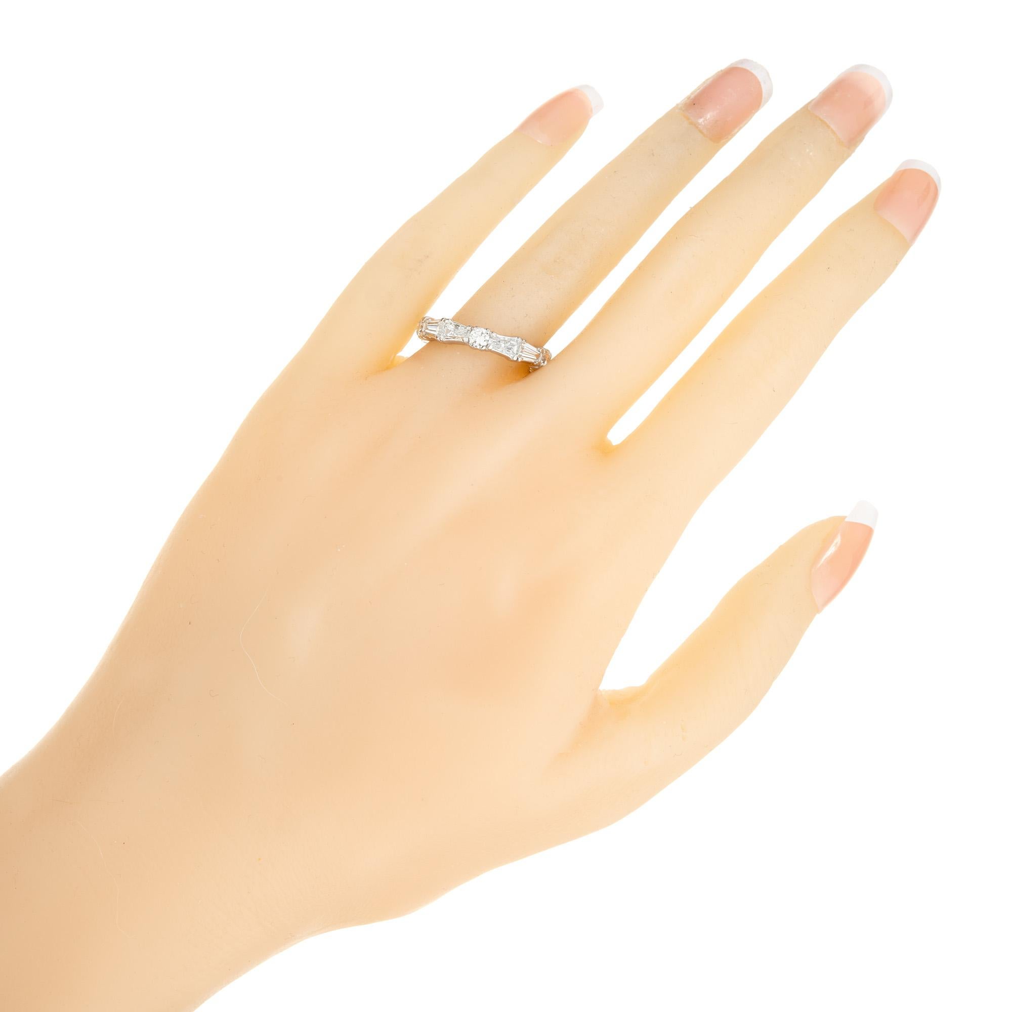 Peter Suchy 2.10 Carat Diamond Platinum Alternative Wedding Band Ring For Sale 1
