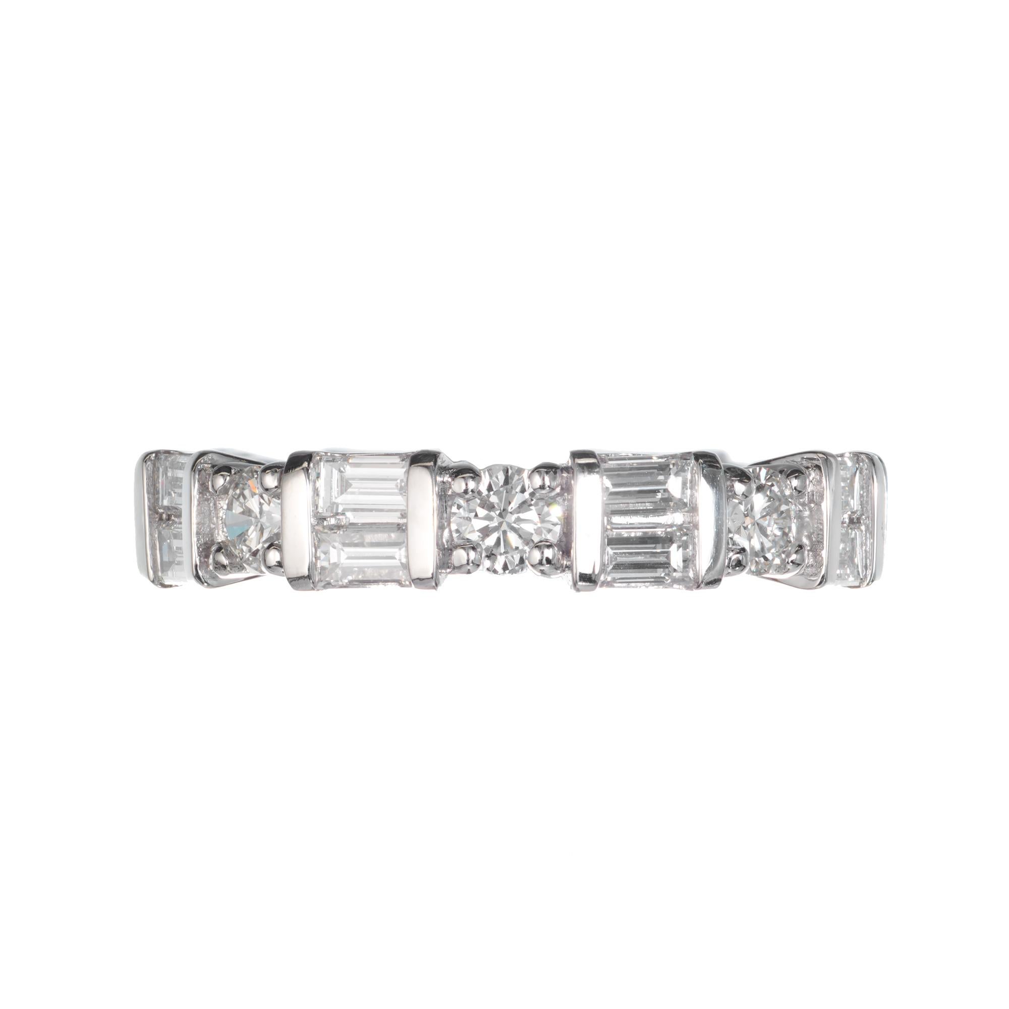 Peter Suchy 2.11 Carat Diamond Platinum Eternity Band In New Condition For Sale In Stamford, CT