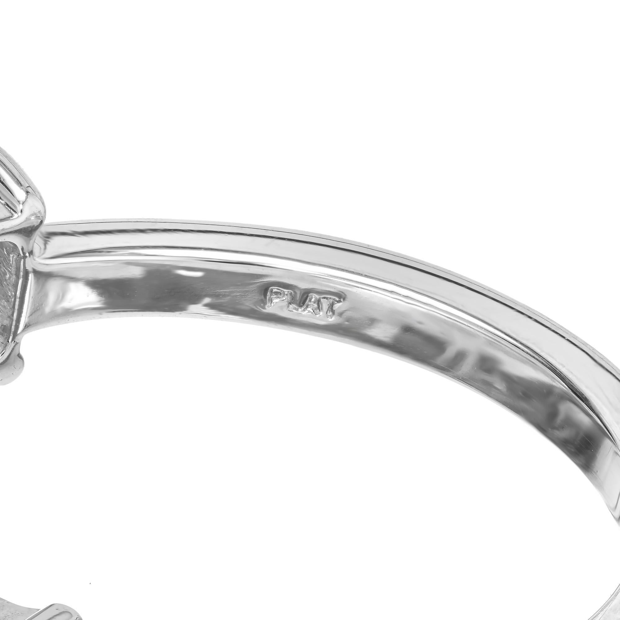 Peter Suchy 2.16 Carat Emerald Cut Diamond Platinum Wedding Band Ring For Sale 2