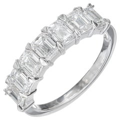 Peter Suchy 2.16 Carat Emerald Cut Diamond Platinum Wedding Band Ring