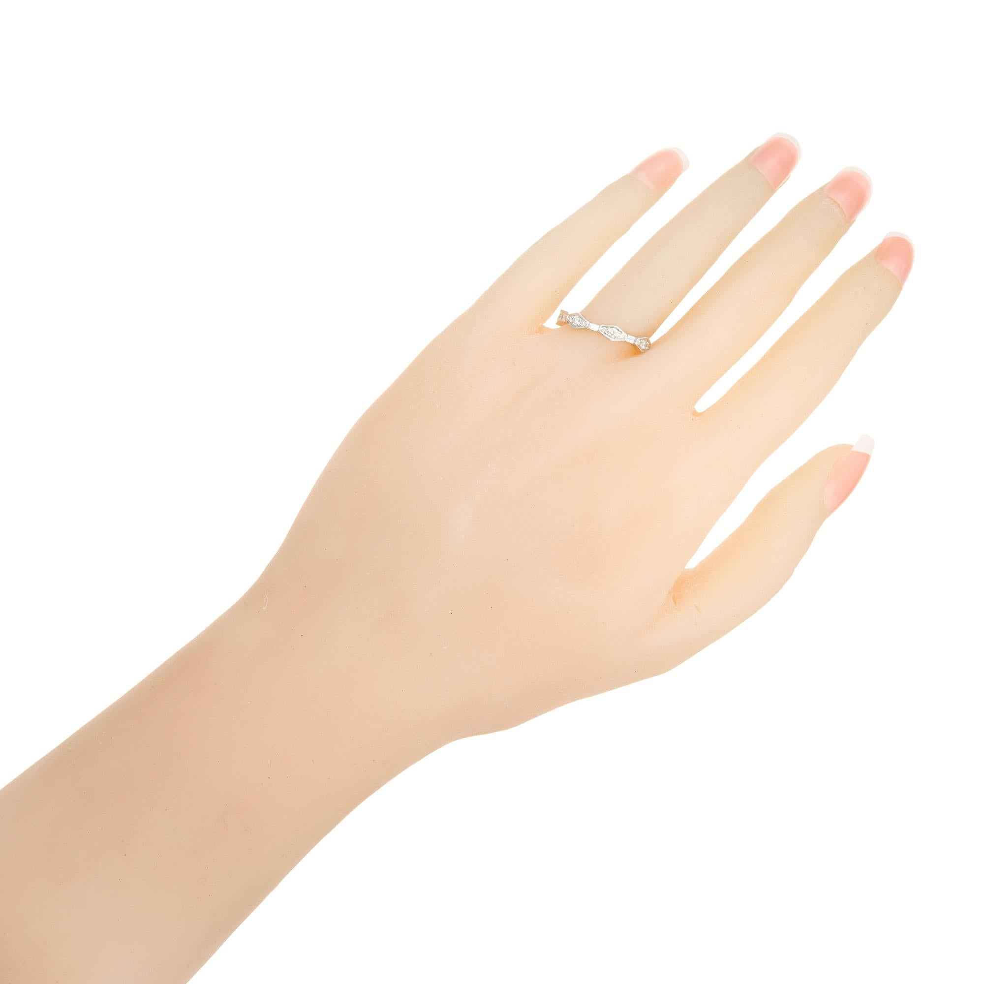 Women's Peter Suchy .22 Carat Diamond Platinum Wedding Band Ring For Sale