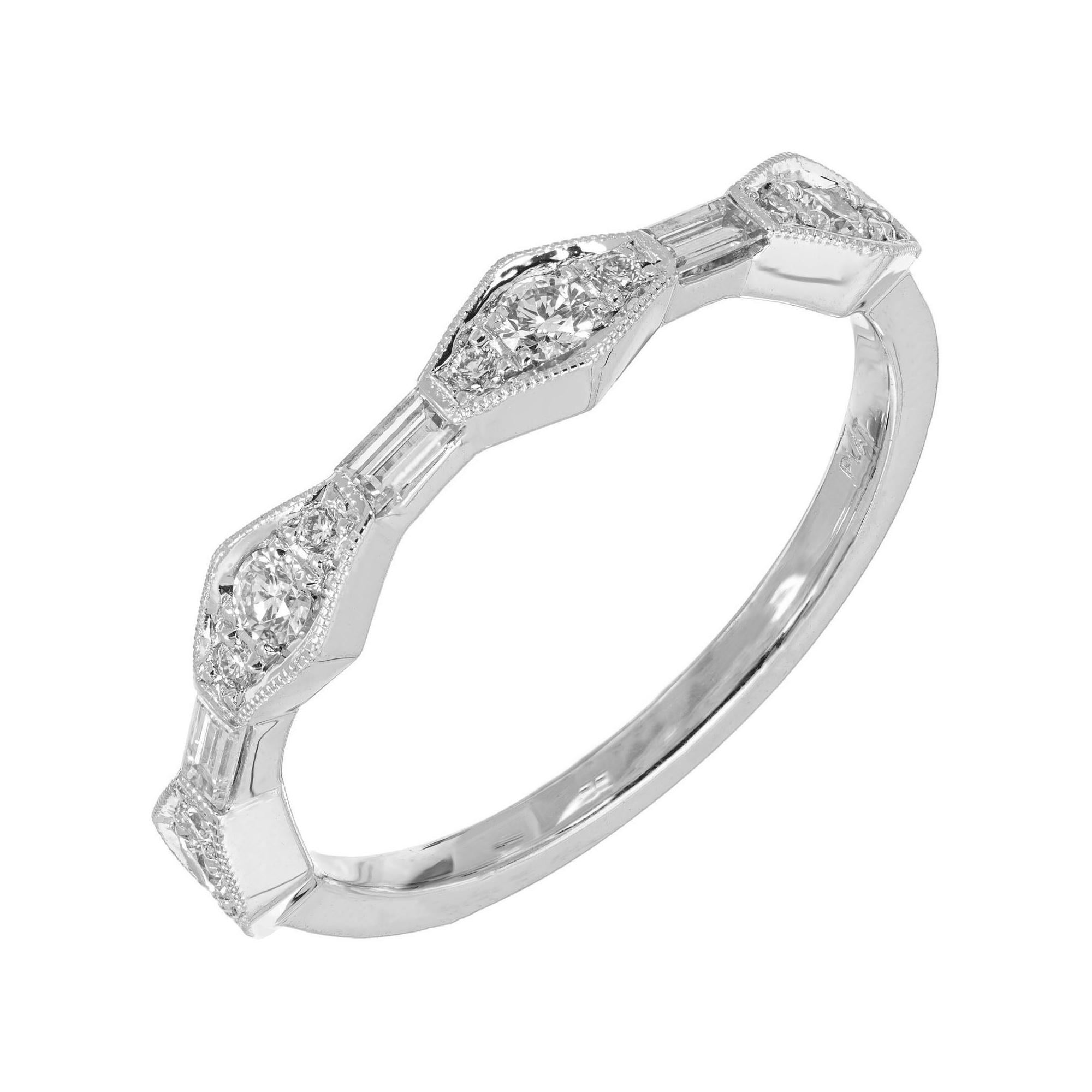 Peter Suchy .22 Carat Diamond Platinum Wedding Band Ring