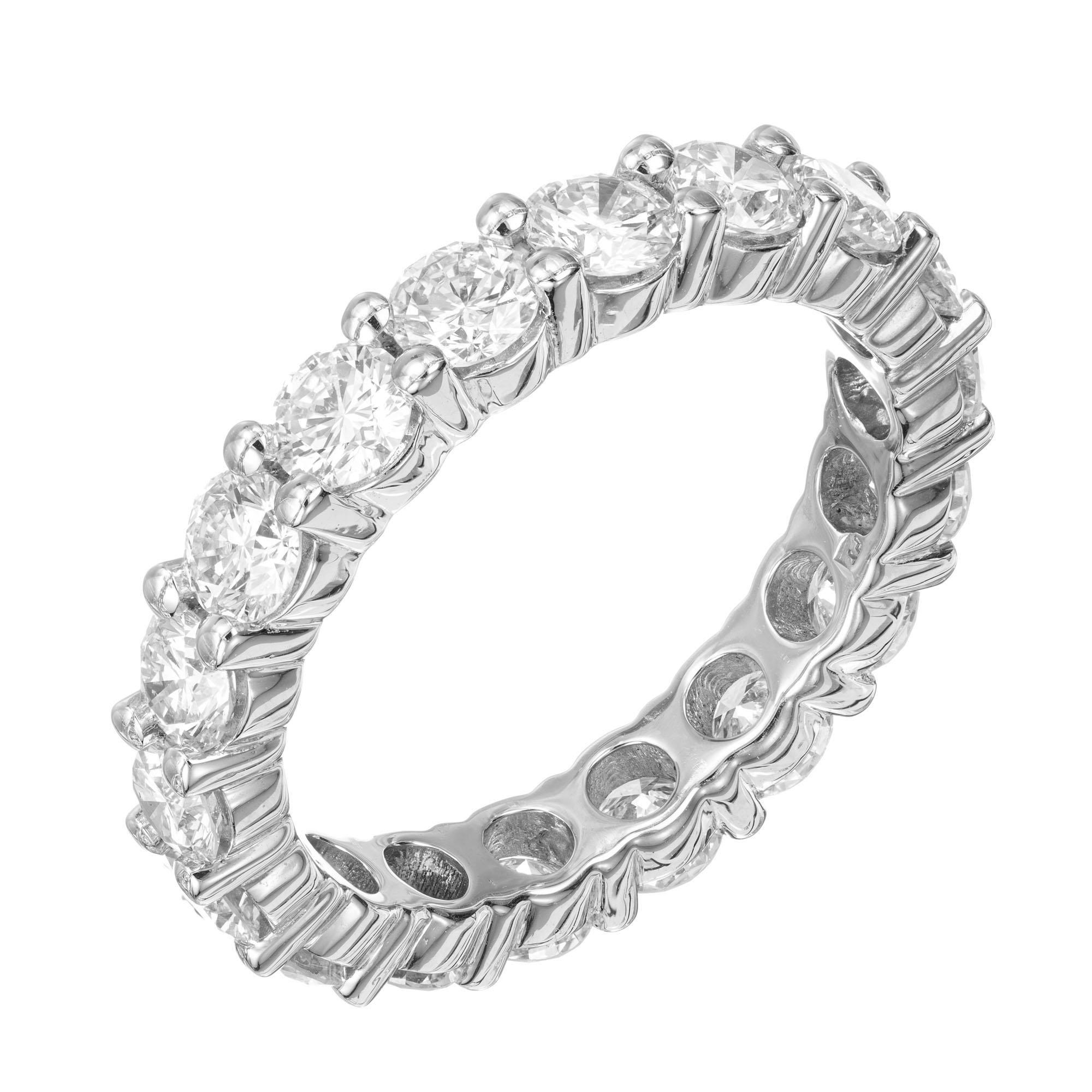 Round Cut Peter Suchy 2.75 Carat Platinum Eternity Band Ring For Sale