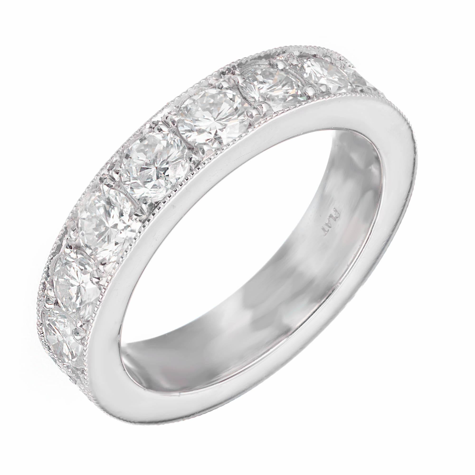Peter Suchy 2.20 Carat Platinum Wedding Band Ring For Sale
