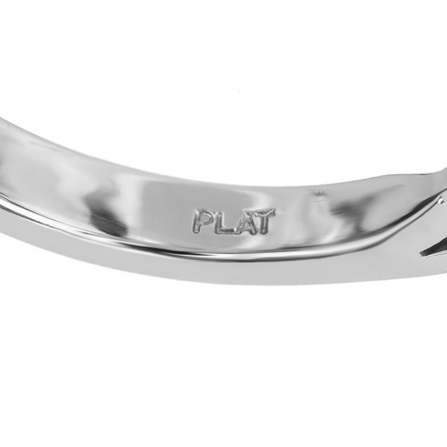 Peter Suchy Bague de fiançailles en platine avec saphir bleu de 2,35 carats et diamant poire en vente 2